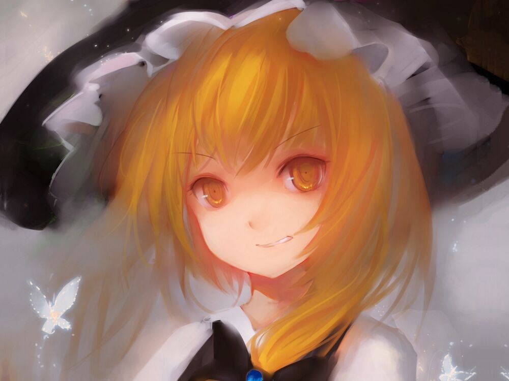 Обои для рабочего стола Marisa Kirisame из игры Touhou project / Проект Восток