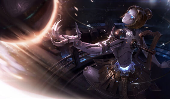 Обои на рабочий стол Orianna-Lady of Clockwork / Орианна-заводная леди из игры League of Legends / Лига Легенд, by Alex Flores