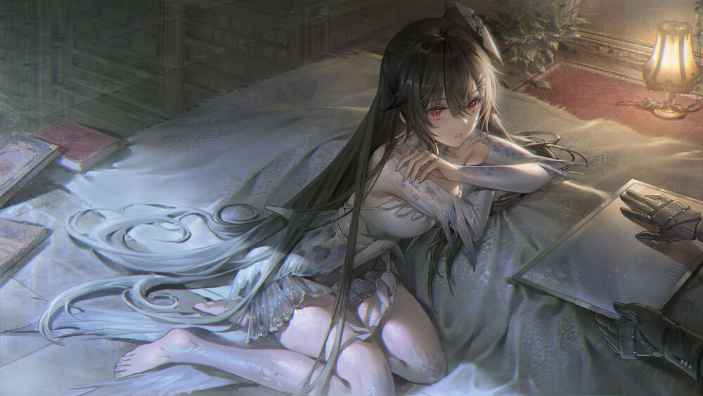 Обои для рабочего стола Lucia / Люсия персонаж из мобильной ролевой игры Punishing: Gray Raven