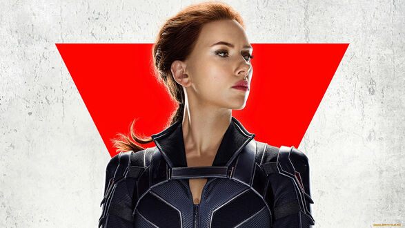 Обои на рабочий стол Скарлет Йоханссон / Scarlett Johansson В костюме Черной вдовы