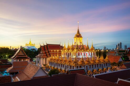 Обои на рабочий стол Храм Ratchanatdaram, Bangkok / бангкок, thailand