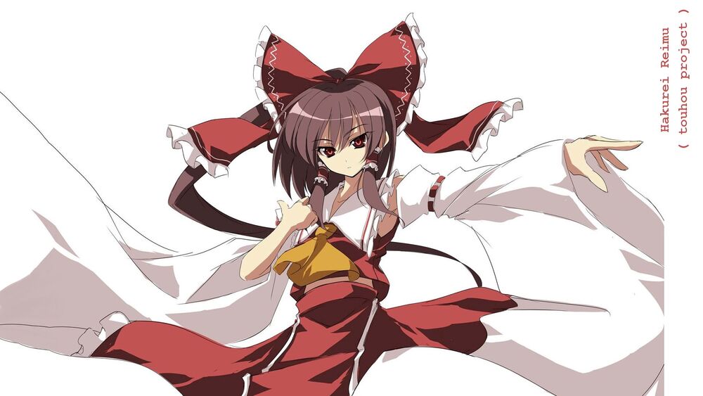 Обои для рабочего стола Хакурей Рейму / hakurei reimu из игры Touhou project / проект Восток