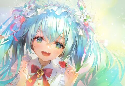 Обои на рабочий стол Vocaloid / Вокалоид Hatsune Miku / Хатсуне Мику / Мику Хацунэ