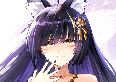 Обои на рабочий стол Персонаж из игры Azur Lane с украшением на волосах