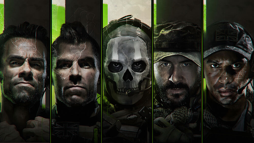 Обои для рабочего стола 5 мужчин в военной форме из игры Call of Duty, Modern Warfare II