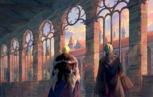 Обои на рабочий стол Дмитрий Александр Бладуд / Dimitri Alexandre Blaiddyd и Byleth Eisner / Байлет Эйснер из игры Fire Emblem