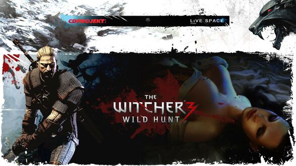 Обои на рабочий стол Ведьмак Геральт и девушка из игры The Witcher Wild hunt / Ведьмак Ведьмак 3 Дикая охота