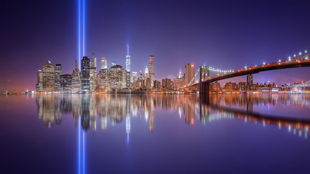 Обои для рабочего стола Бруклинский мост / Brooklyn Bridge в Нью-Йорк / New York, США / USA