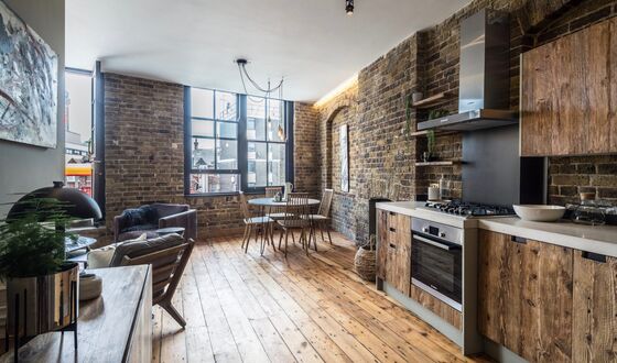 Обои на рабочий стол Оригинальный дизайн кухни совмещенной со столовой ...