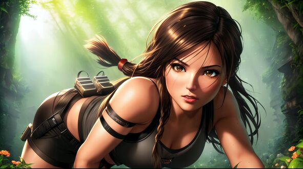 Обои на рабочий стол Лара Крофт / Lara Croft из игры Tomb Raider / Расхитительница гробниц