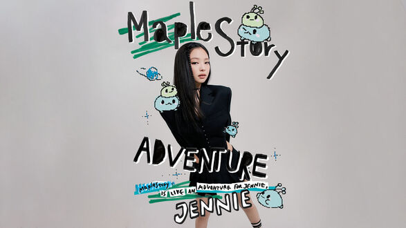 Обои на рабочий стол Ким Дженни / Kim Jennie из музыкальной группы Блэкпинк / Blackpink для журнала Vogue Korea — «Maple Story»