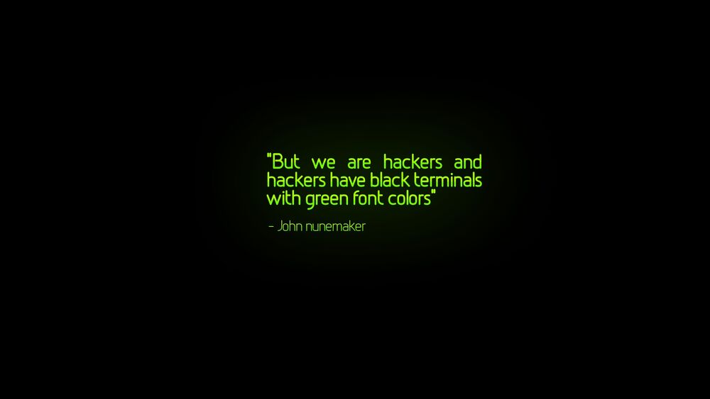 Обои для рабочего стола Зеленый текст на черном фоне (But we are hackers, and hackers have black terminals with green font colors John Nunemaker)