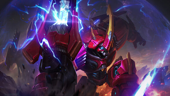Обои на рабочий стол Grock / Грок в облике «Кодовое имя: Носорог», персонаж из игры Mobile Legends: Bang Bang!
