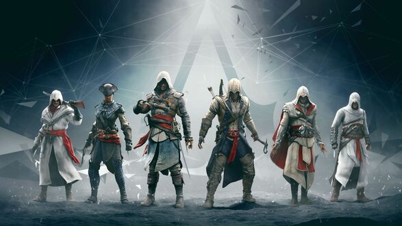 Обои на рабочий стол 6 героев компьютерной игры Assassins creed: Revelations