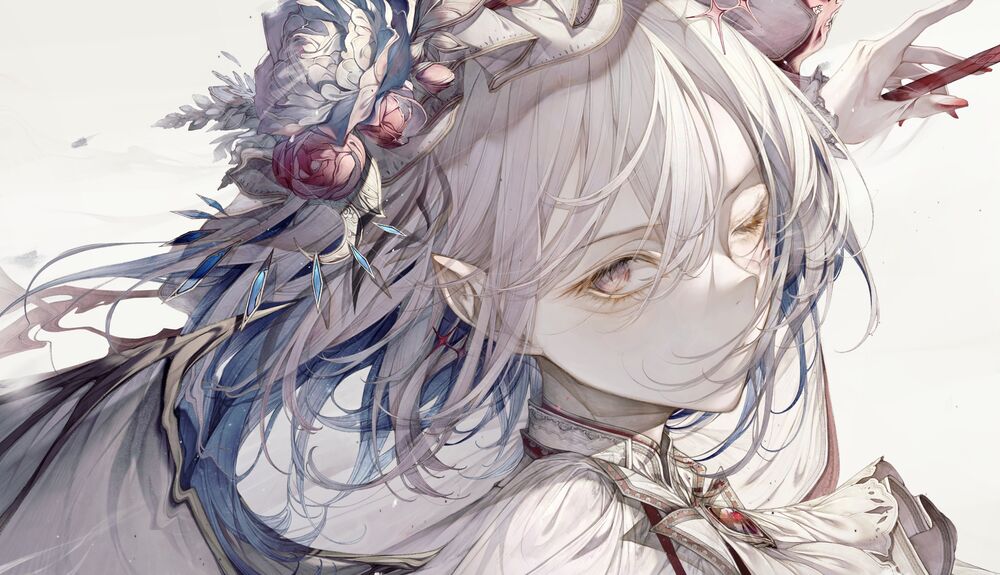 Обои для рабочего стола Белокурая Remilia Scarlet / Ремилия Скарлет персонаж из серии компьютерных игр Touhou Project / «Проект «Восток»