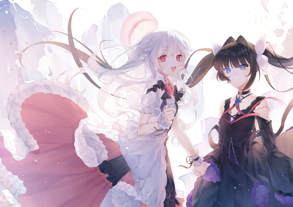 Обои для рабочего стола Hikari / Хикари и Tairitsu / Тайрицу из игры Arcaea