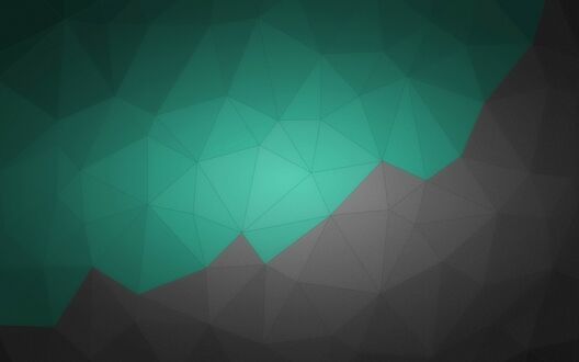 Обои на рабочий стол Зеленые с серым треугольники для Manjaro Linux