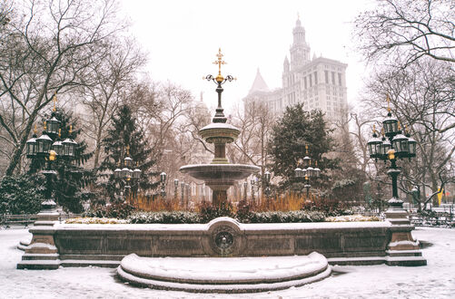 Обои на рабочий стол Центральный парк / Central park зимой, Нью-Йорк / New York, США / USA