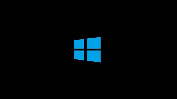 Обои на рабочий стол Логотип windows на темном фоне