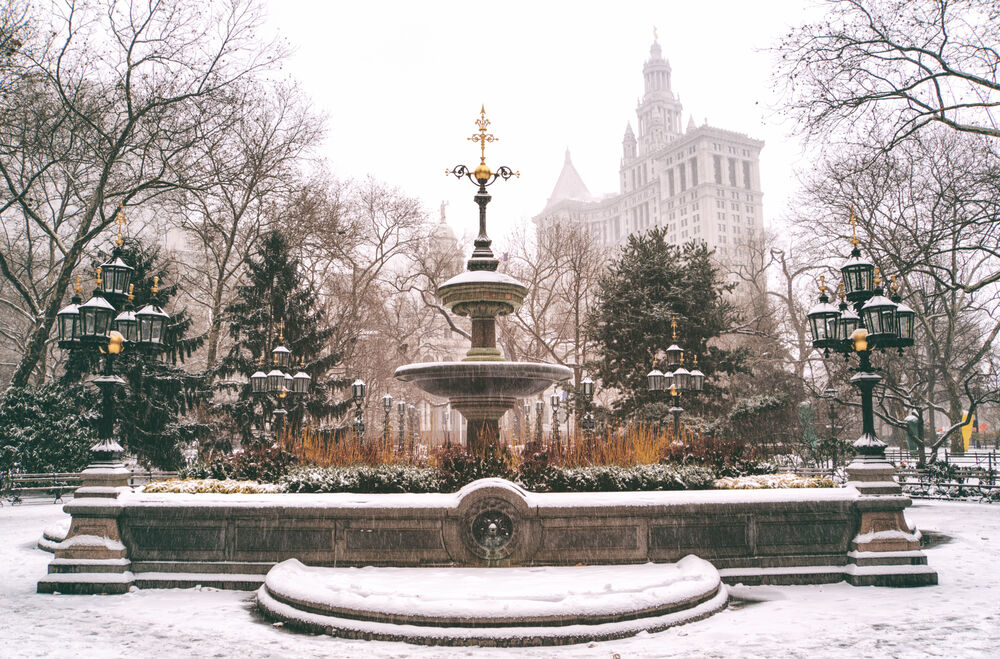 Обои для рабочего стола Центральный парк / Central park зимой, Нью-Йорк / New York, США / USA