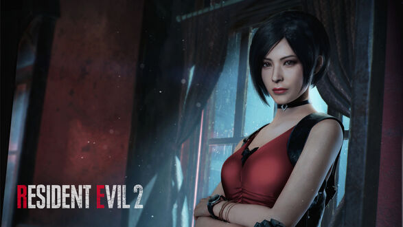 Обои на рабочий стол Ada Wong / Ада Вонг из игры Resident Evil / Обитель зла стоит у окна