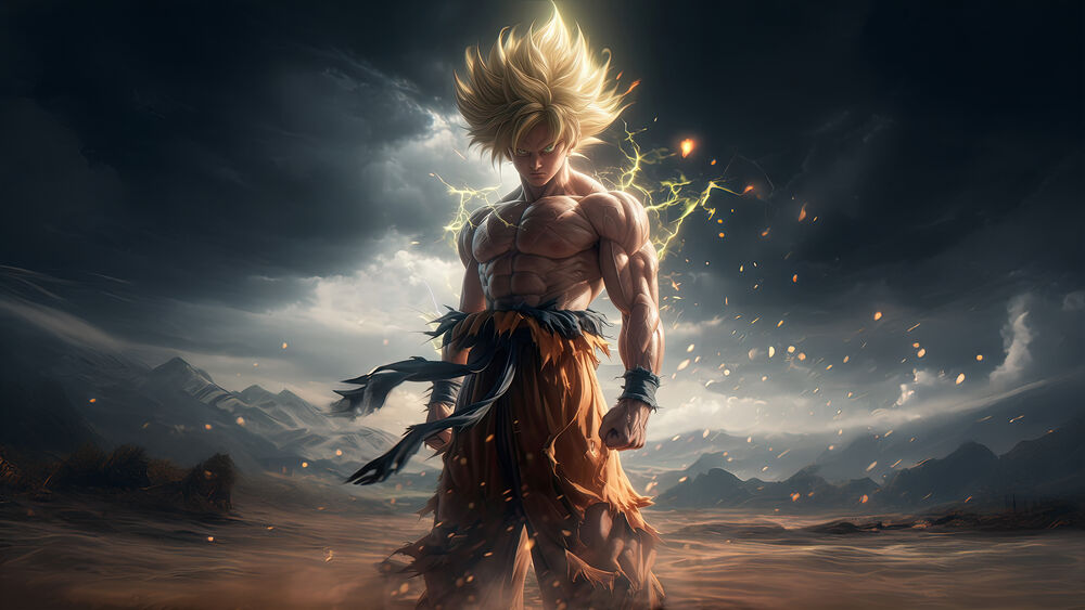 Обои для рабочего стола Гоку Сон / Gokuu Son из аниме Драконий жемчуг Зет / Dragon Ball Z