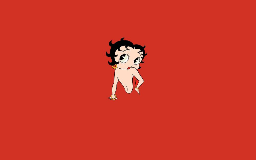 Обои для рабочего стола Betty Boop / Бетти Буп на красном фоне