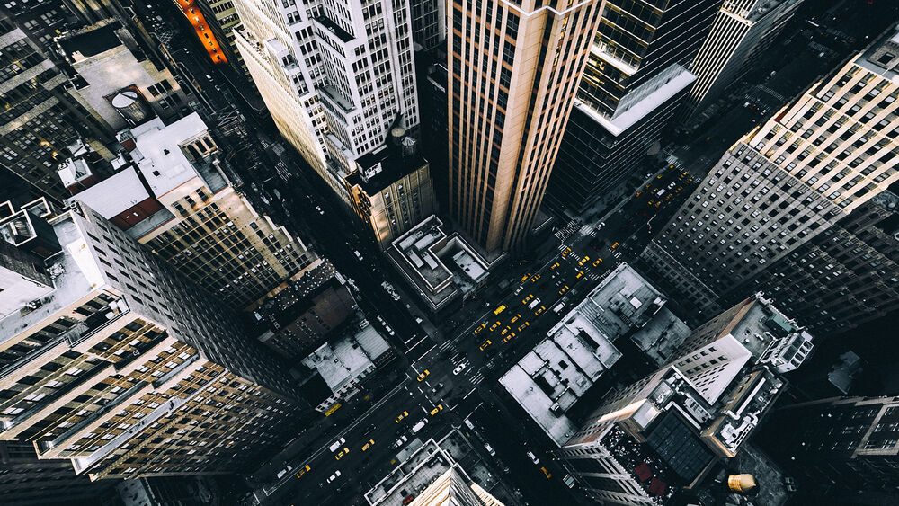Обои для рабочего стола Город Нью-Йорк / New York, США / USA с высоты птичьего полета
