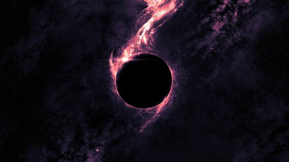 Обои на рабочий стол Черная дыра в космосе