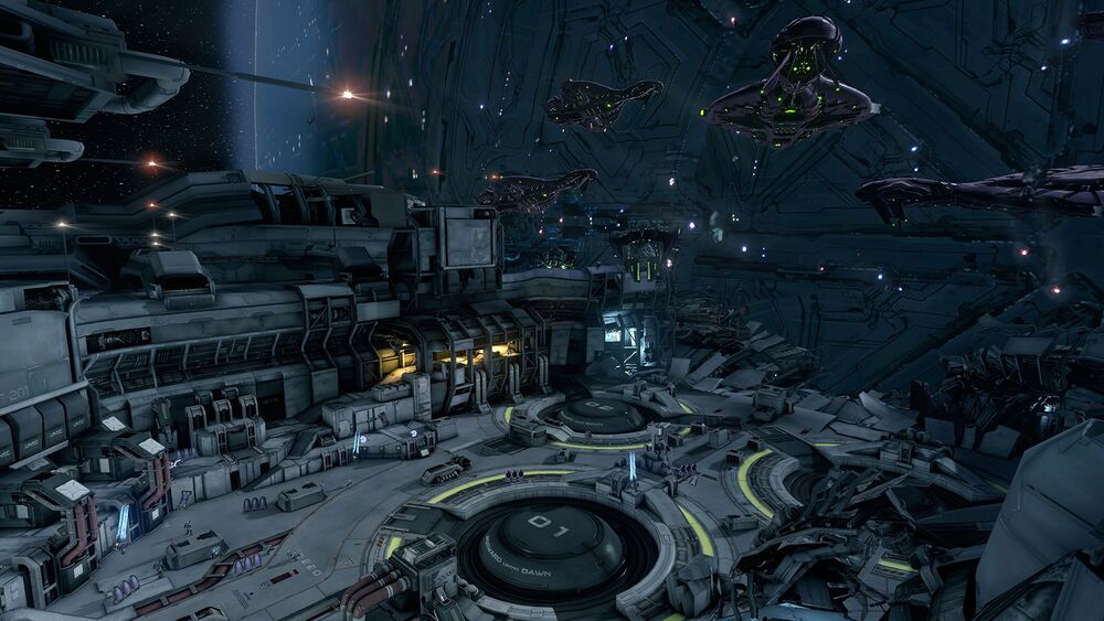 Обои для рабочего стола Космический корабль UNSC Infinity из игры Halo 4