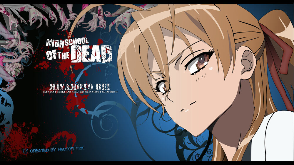 Обои для рабочего стола Портрет девушки из манги Школа мертвецов / Highschool of the Dead