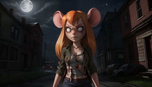 Обои на рабочий стол Зомби-мышка Гаечка из мультфильма Чип и деил идет ...