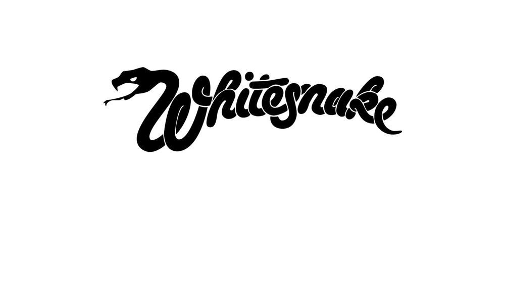 Обои для рабочего стола Название рок-группы Whitesnake на белом фоне