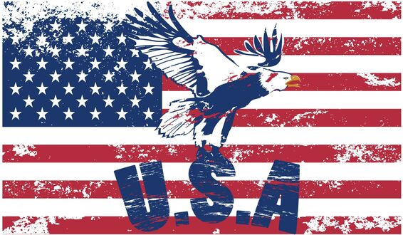 Обои на рабочий стол Американский флаг (U. S. A.)