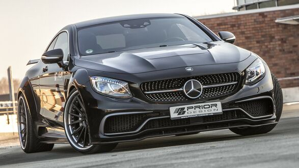 Обои на рабочий стол Черный Mercedes-Benz S 500 Coupé PD990SC Widebody