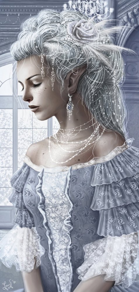 Фото Принцесса эльфов с серебренными волосами