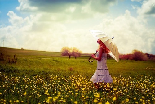 Девушка с зонтом фото