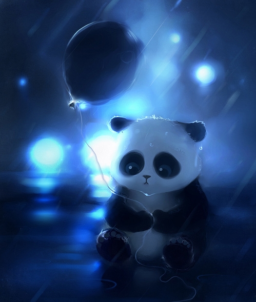 Фото панда с воздушным шариком