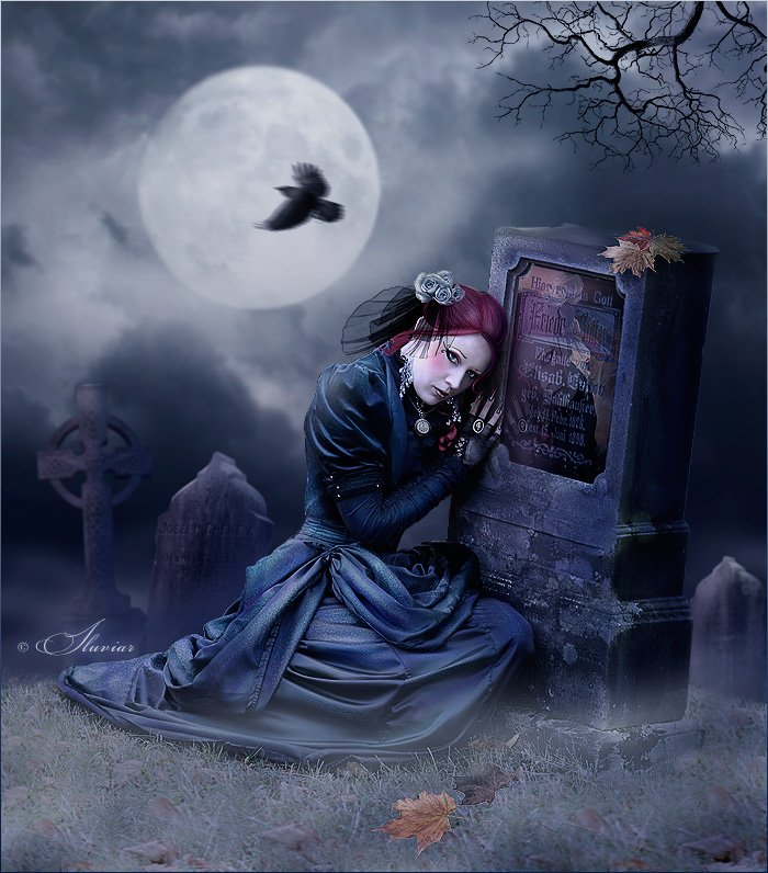 Ведьма вдова. Ведьма на кладбище.