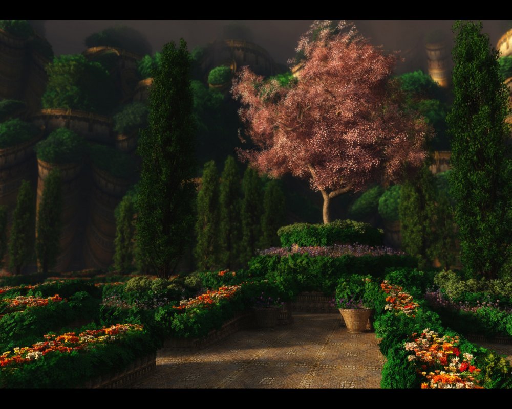Фото Сад под грозовым небом