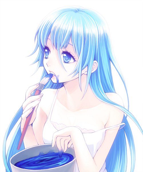 Anime girls with blue hair