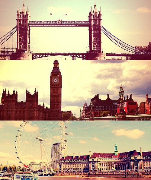 Фото Лондон, Биг-Бен (Big Ben), колесо обозрения, мост