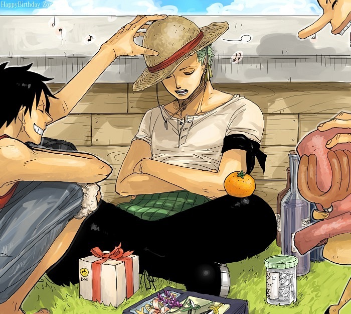 Фото Зоро и Луффи из аниме 'One Piece' (Happy Birthday Zoro)