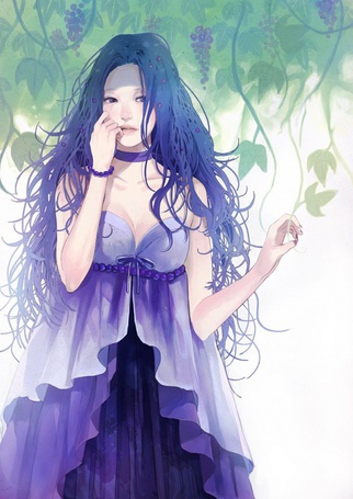 Photo Girl with long blue hair (© Юки-тян), добавлено: 18.09.2011 23:21