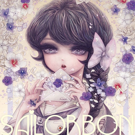 Фото Девушка с конвертом, внутри которого цветы (SailorBon)