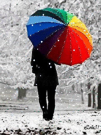 Фото с зонтом и цветным дымом