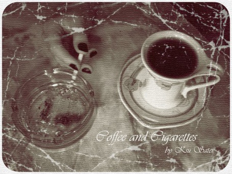 Фото Чашка кофе с пепельницей на старинной фотографии (Coffee and Cigarettes by Ksu Salet)