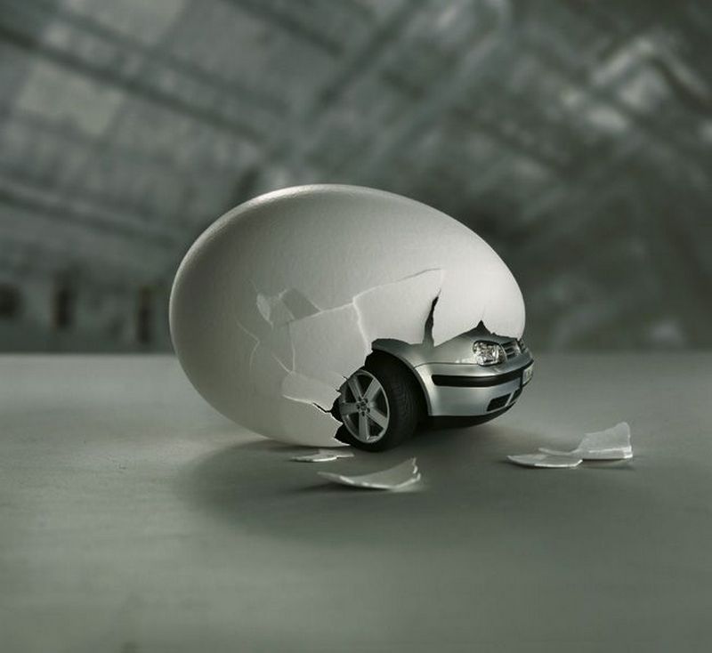 Фото Неожиданные фантазии - из яйца вылупляется авто