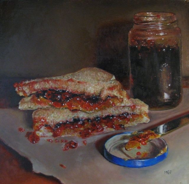 Фото Куски хлеба с джемом, художница Painter Mary Ellen Johnson