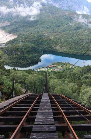 Фото Железная дорога в горах